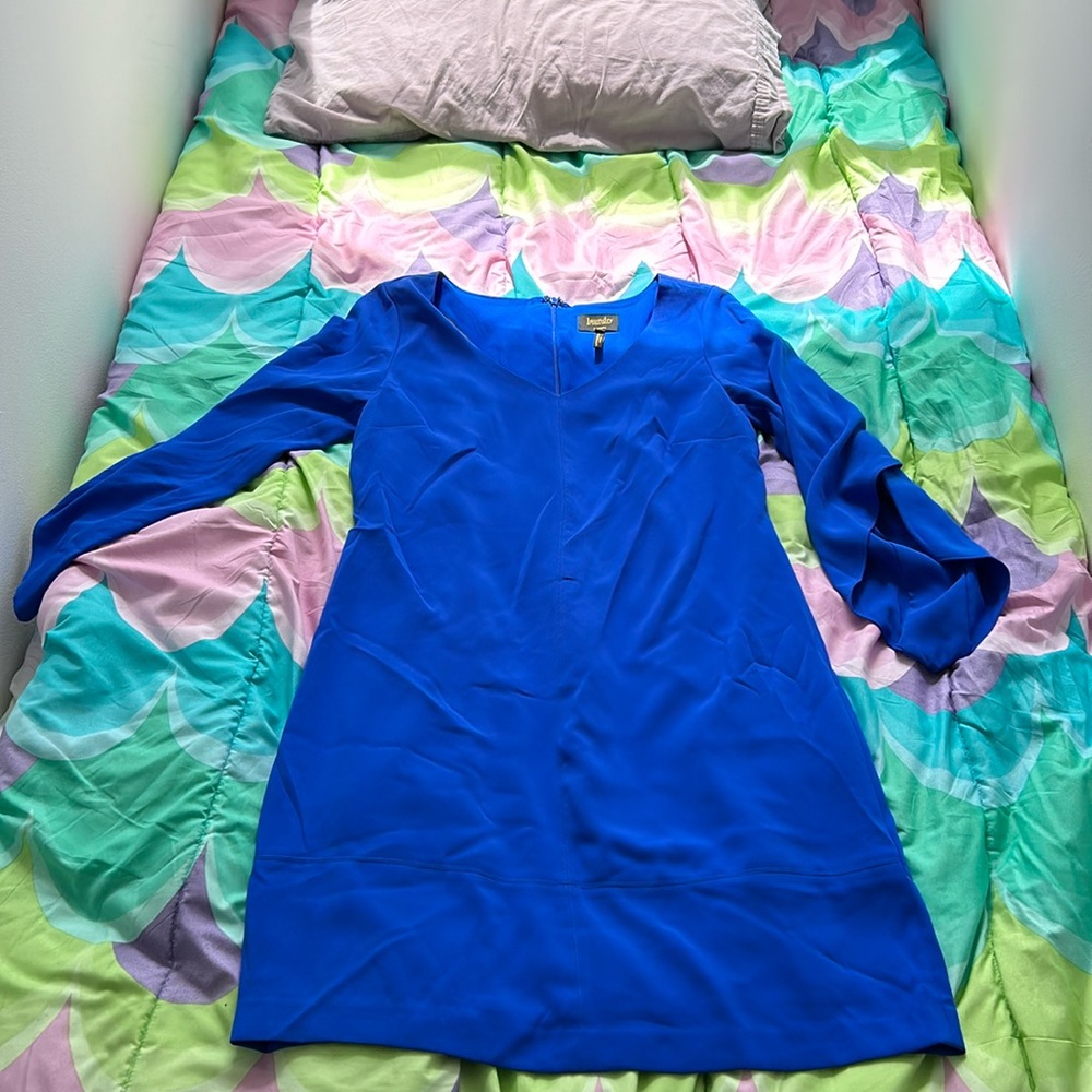 Royal blue shift dress